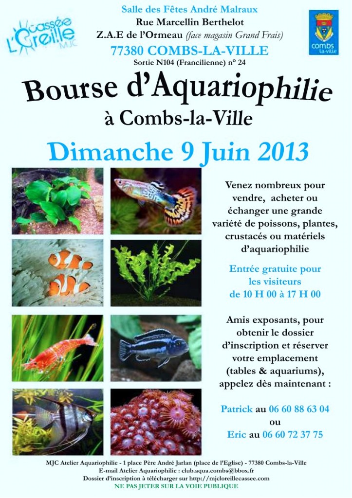 Bourse d'Aquariophilie à Combs-la-Ville (77), dimanche 09 juin 2013