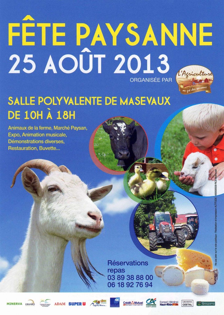 8 ème Fête paysanne à Masevaux (68), le dimanche 25 août 2013