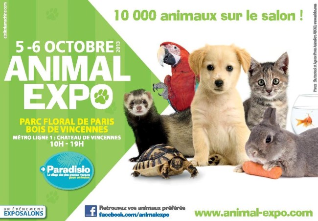 Salon Animal Expo à Paris (75), samedi 05 et dimanche 06 octobre 2013