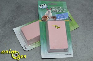 Accessoire : bloc minéral pour rongeurs et lapins Pet Plus (Flamingo)